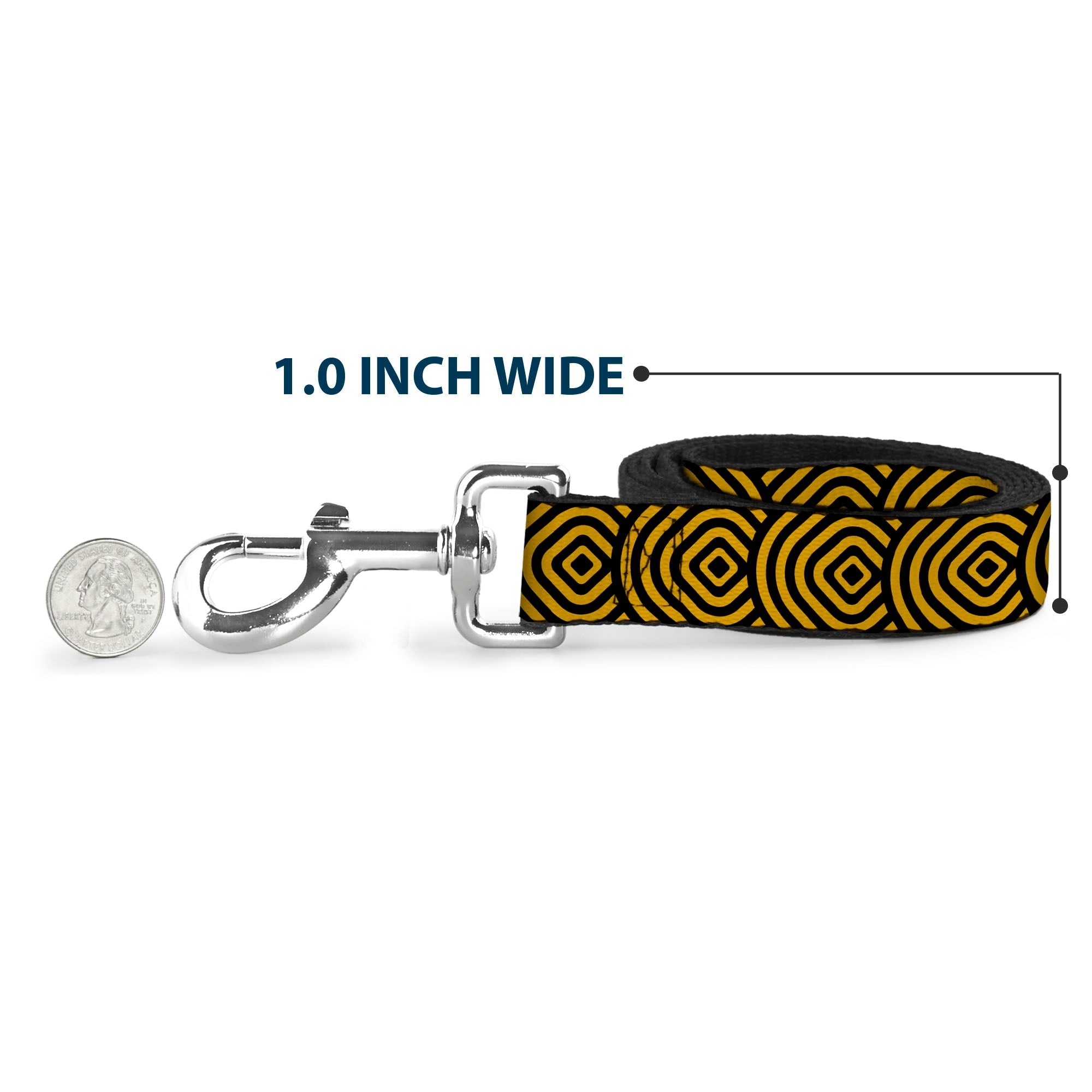 Dog Leash - Square Target Gold/Black