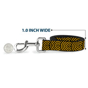 Dog Leash - Square Target Gold/Black