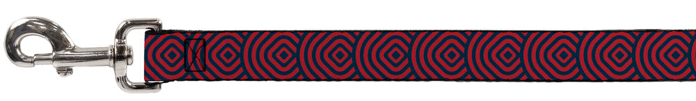 Dog Leash - Square Target Red/Navy