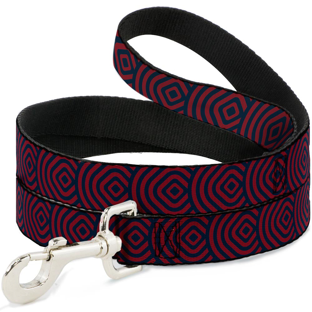 Dog Leash - Square Target Red/Navy