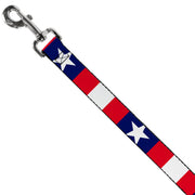 Dog Leash - Stars & Stripes Ribbon Red/Blue/White