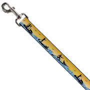 Dog Leash - SUP w/Dog Yellows/Blues/Black