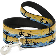 Dog Leash - SUP w/Dog Yellows/Blues/Black