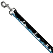 Dog Leash - SUP w/Dog Black/Blues/White