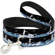 Dog Leash - SUP w/Dog Black/Blues/White