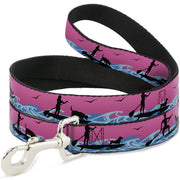 Dog Leash - SUP w/Dog Pink/Blues/Black