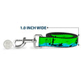 Load image into Gallery viewer, Dog Leash - SUP w/Dog Neon Green/Blues/Black
