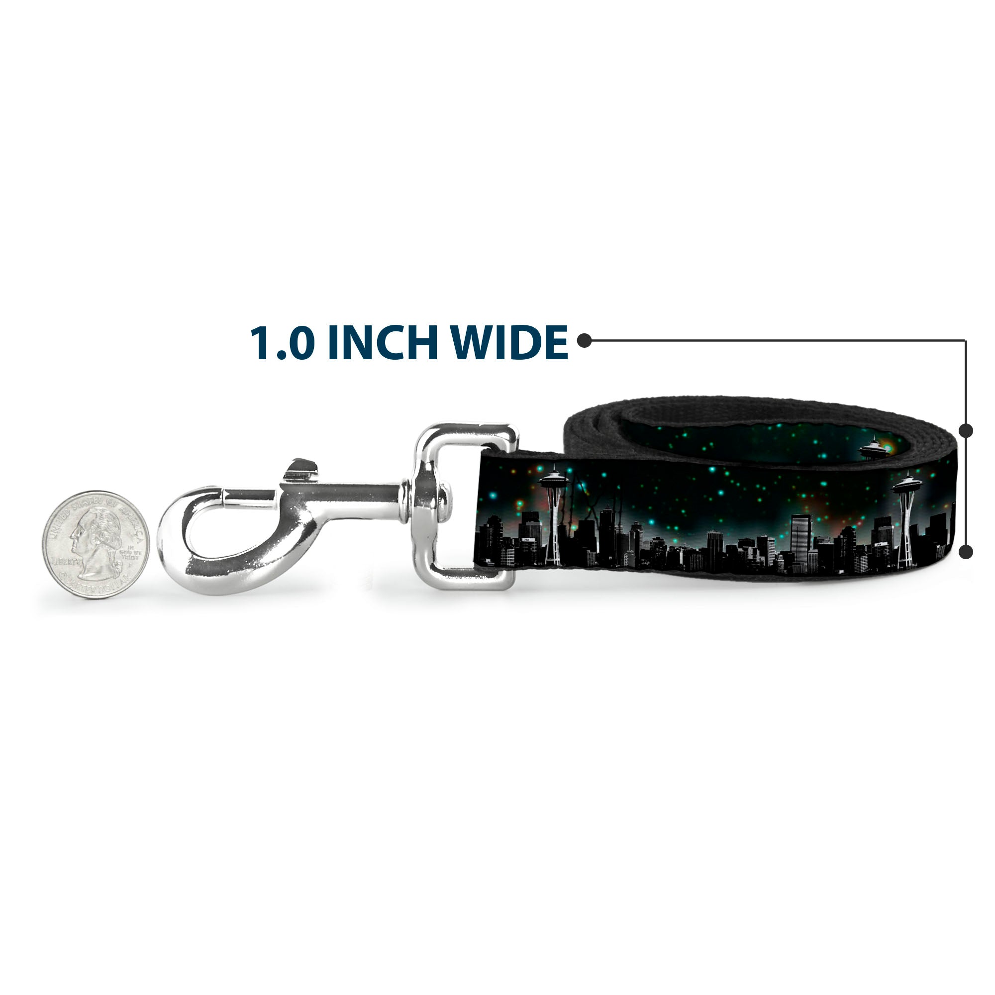 Dog Leash - Seattle Vivid Skyline/Space Dust