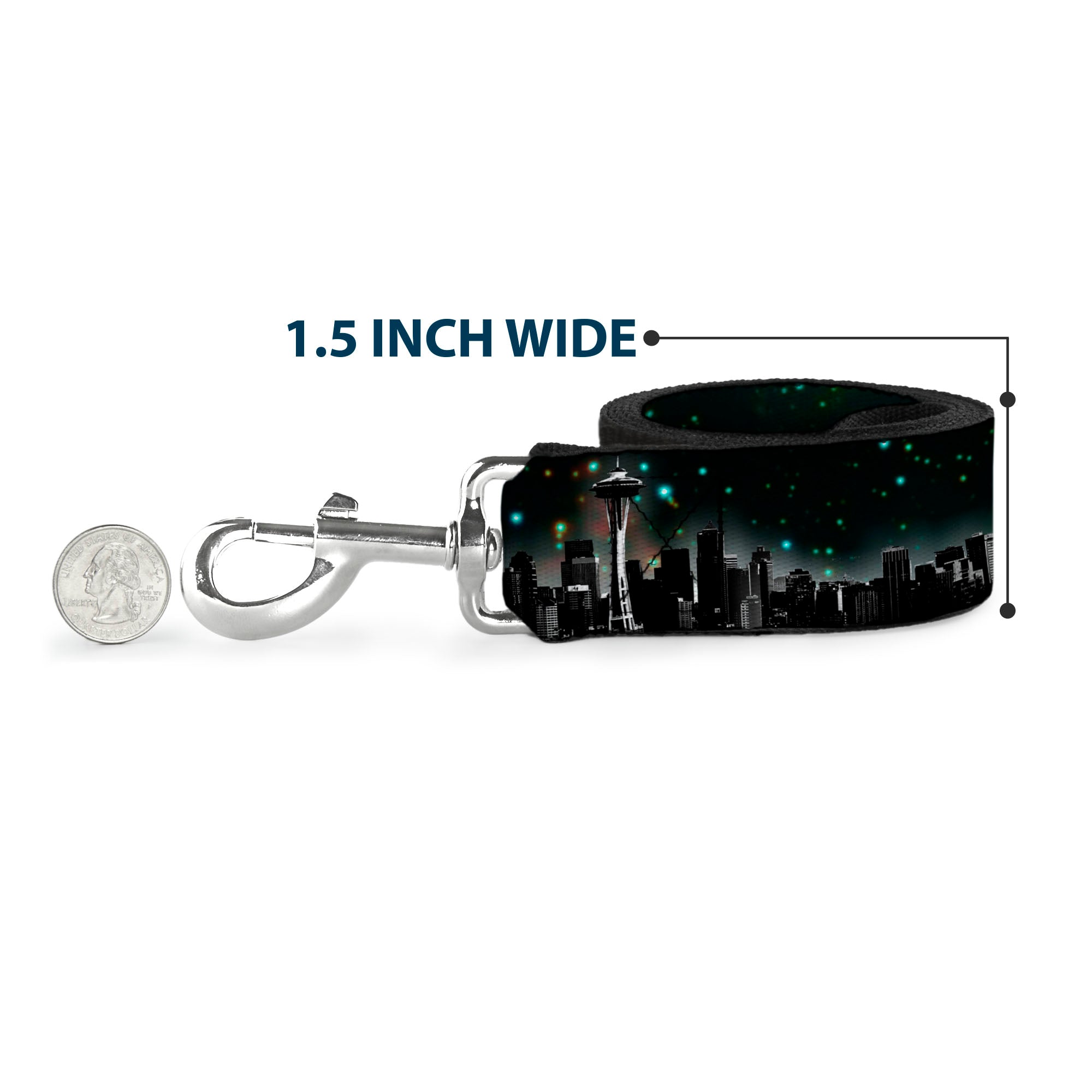 Dog Leash - Seattle Vivid Skyline/Space Dust