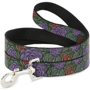 Dog Leash - Succulents Stacked Green/Pink/Orange