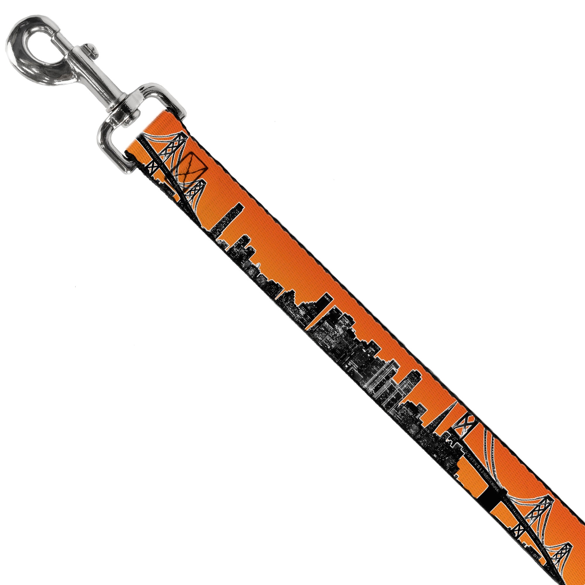 Dog Leash - San Francisco Vivid Skyline Orange Fade/Black