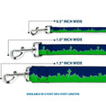 Load image into Gallery viewer, Dog Leash - Seattle Skyline Navy/Gray/Green
