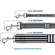Dog Leash - Stripe Blocks Black/White