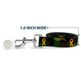 Load image into Gallery viewer, Dog Leash - Support Our Troops Camo Olive/Yellow Ribbon
