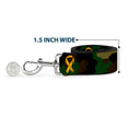 Load image into Gallery viewer, Dog Leash - Support Our Troops Camo Olive/Yellow Ribbon

