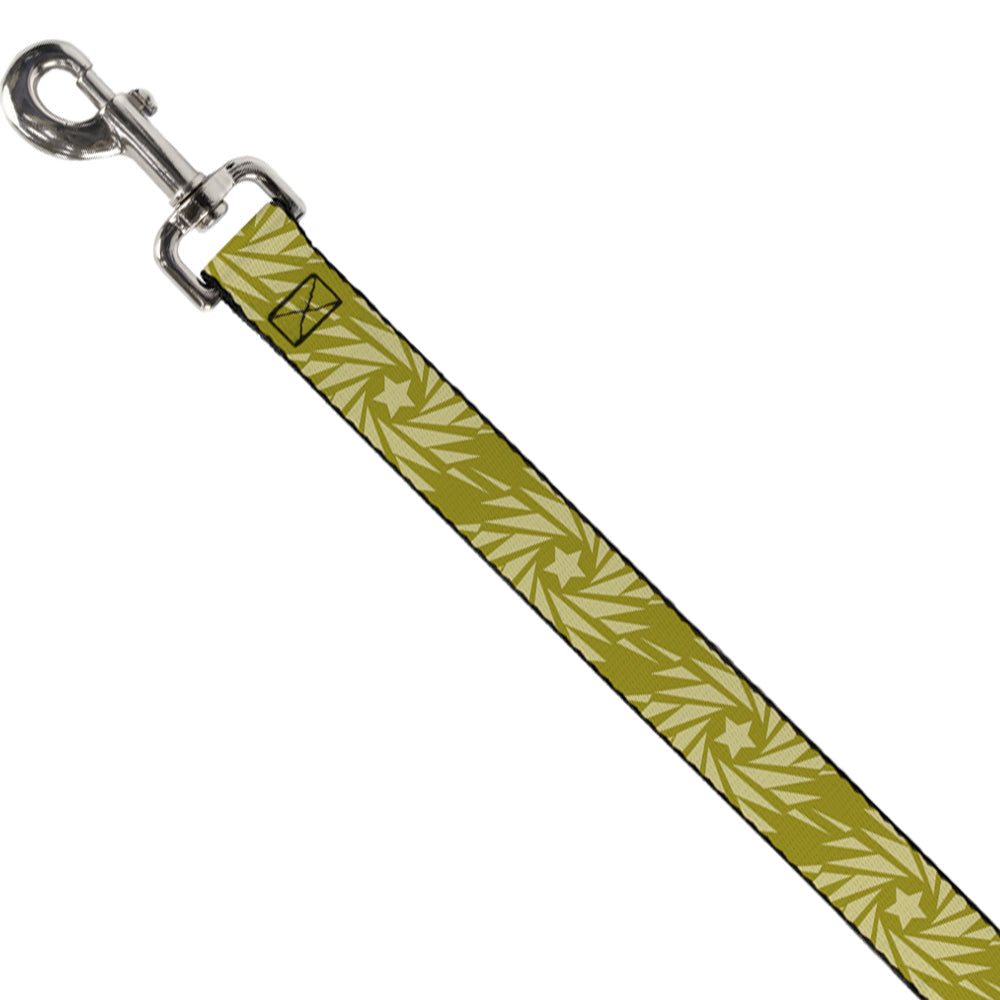 Dog Leash - Star Pinwheel Olive Greens