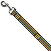 Dog Leash - Stripe Blocks Brown/Multi Pastel