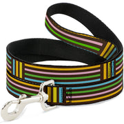Dog Leash - Stripe Blocks Brown/Multi Pastel
