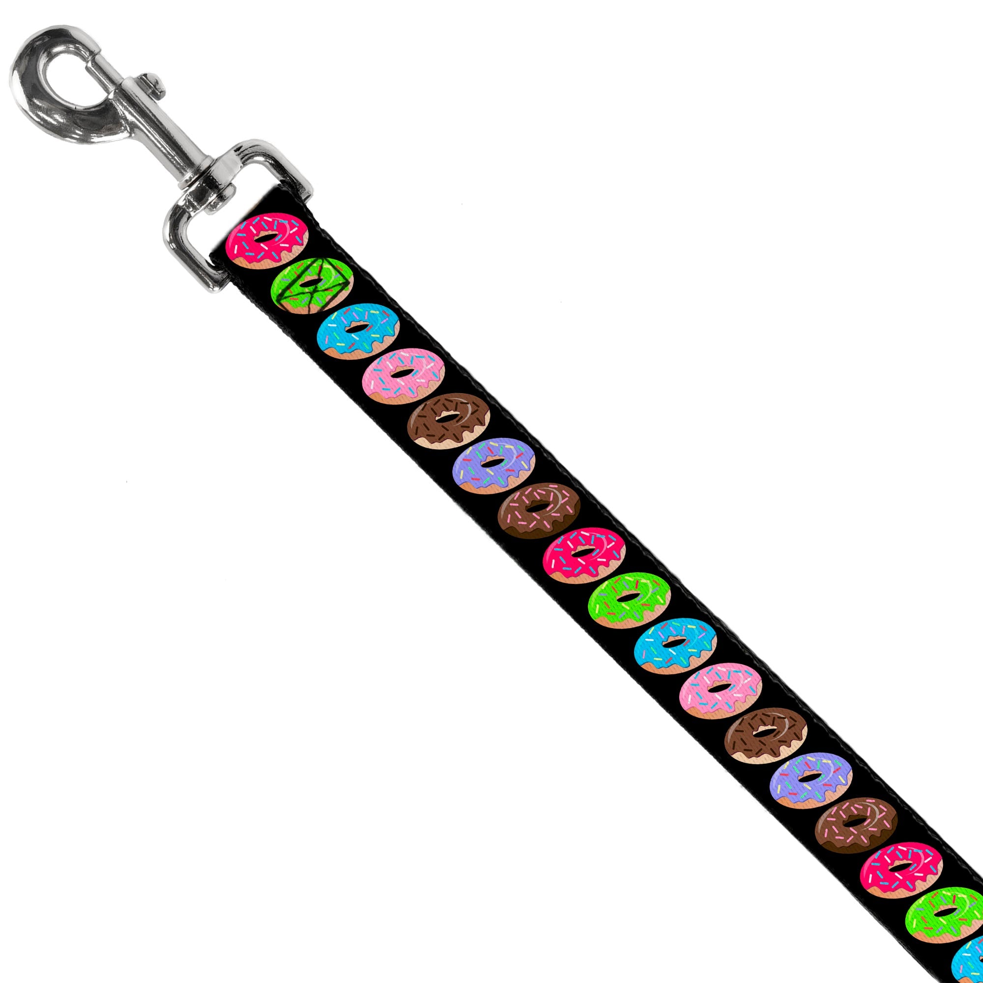 Dog Leash - Sprinkle Donuts Black/Multi Color