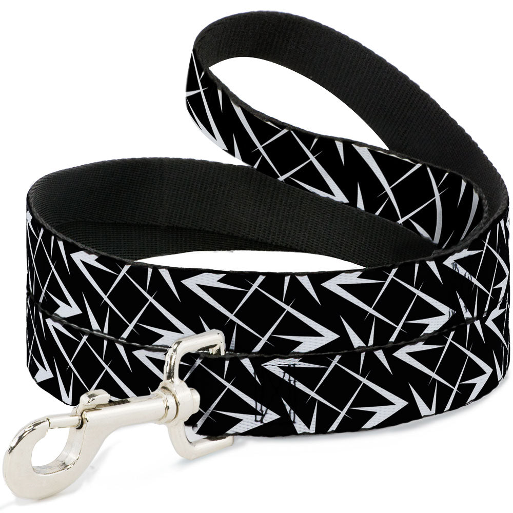 Dog Leash - Spikes Scattered Black/White