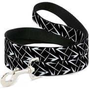 Dog Leash - Spikes Scattered Black/White