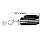 Dog Leash - Striped Black/Gray/White