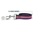 Load image into Gallery viewer, Dog Leash - Striped Blue/Red/White
