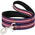 Load image into Gallery viewer, Dog Leash - Striped Blue/Red/White
