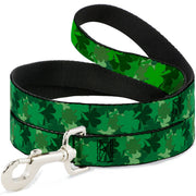 Dog Leash - St. Pat's Stacked Shamrocks Greens