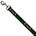 Load image into Gallery viewer, Dog Leash - St. Pat's LUCKY Pot of Gold/Shamrocks Scattered Black/Green/White
