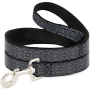 Dog Leash - Snake Skin 3 Charcoal/Black