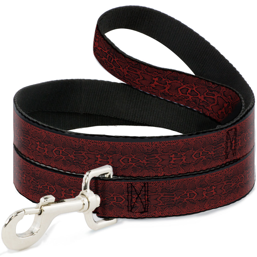 Dog Leash - Snake Skin 3 Red/Black