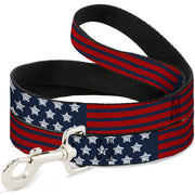 Dog Leash - Stars & Stripes2 Blue/White/Red