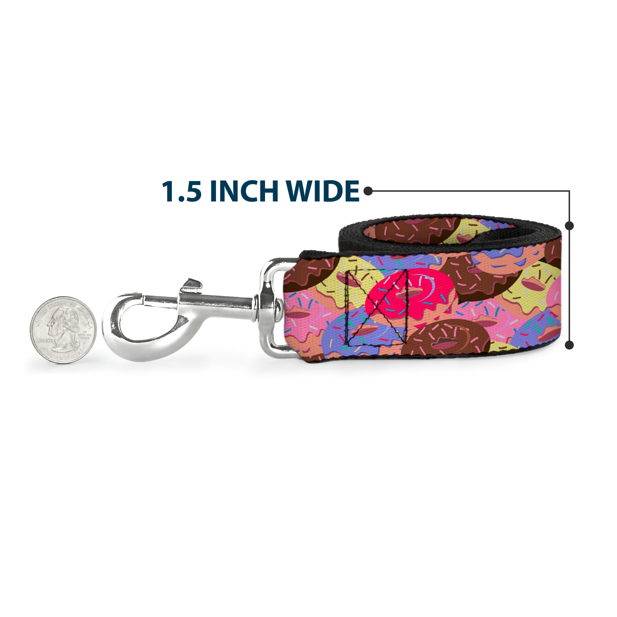 Dog Leash - Sprinkle Donuts Stacked Multi Color