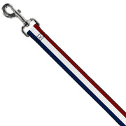 Dog Leash - Stripes Red/White/Blue