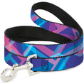 Load image into Gallery viewer, Dog Leash - Squares Stacked Blues/Pinks/Purples
