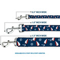 Load image into Gallery viewer, Dog Leash - Sailboat/Anchor/Helm Scattered Navy/White/Red

