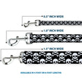 Load image into Gallery viewer, Dog Leash - Skull & Cross Bones Staggered Black/White
