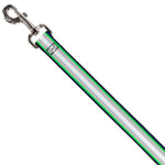 Dog Leash - Stripes Navy/Neon Green/Silver/White