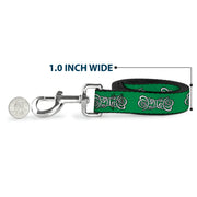 Dog Leash - Celtic Knot2 Greens/Black/White