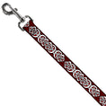 Load image into Gallery viewer, Dog Leash - Celtic Knot5 Reds/Black/White
