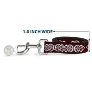 Dog Leash - Celtic Knot5 Reds/Black/White
