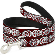 Dog Leash - Celtic Knot5 Reds/Black/White