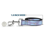 Dog Leash - Cloudy Starry Sky Lavender Blue Yellow