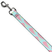Dog Leash - Cloudy/Starry Sky Aqua/Pink/Yellow