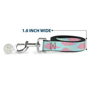 Dog Leash - Cloudy/Starry Sky Aqua/Pink/Yellow