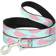 Dog Leash - Cloudy/Starry Sky Aqua/Pink/Yellow