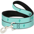 Load image into Gallery viewer, Dog Leash - Cacti1 Aqua Blues
