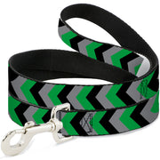 Dog Leash - Chevron Green/Black/Gray