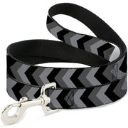 Dog Leash - Chevron Gray/Black/Charcoal